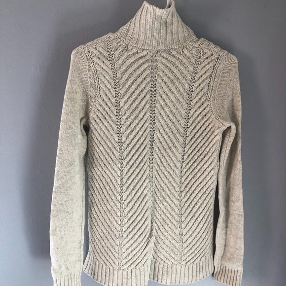 Vince Yak Wool Blend Chevron Knit Turtleneck Sweater XXS - Picture 7 of 12